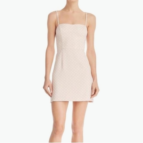 French Connection‎ Polka Dot Whisper Strappy Dress Pink Size US 6 MSRP $148 - Picture 1 of 11
